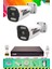 2 Kameralı 6 Warm LED Gece Renkli Görüş-Cepten Izle-Su Geçirmez Güvenlik Kamerası Seti 320GB 2