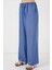 Geniş Paça Keten Pantolon 6735 - Indigo 2