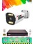 1 Kameralı 6 Warm LED Gece Renkli Görüş-Cepten Izle-Su Geçirmez Güvenlik Kamerası Seti 250GB 1