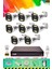 8 Kameralı 6 Warm LED Gece Renkli Görüş-Cepten Izle-Su Geçirmez Güvenlik Kamerası Seti 320GB 1