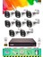 8 Kameralı 6 Warm LED Gece Renkli Görüş-Cepten Izle-Su Geçirmez Güvenlik Kamerası Seti 250GB 2