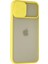 iPhone 12 Pro Max Kılıf Palm Buzlu Kamera Sürgülü Silikon - Sarı - KA2067-8195 3