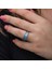 Gümüş Rose Baget Aquamarine Taşlı Kadın Yüzük 2