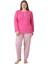 X-Dreamy Büyük Beden Pamuklu Düğmeli Yaka Uzun Kollu Penye Pijama Takımı 4