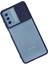 Samsung Galaxy M52 5g Kılıf Palm Buzlu Kamera Sürgülü Silikon - Lacivert - KA9265-6487 3