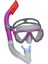 Bestway Maske ve Snorkel Slikon 24029 Pembe 1