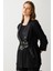 Kadın Büyük Beden Taş Işlemeli Duble Kol Ceket 4984 Siyah 2
