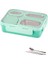 Lunch Box 950 ml Paslanmaz Çelik Tek Kat Dört Bölmeli Çorba Kaseli Metal KAŞIKLI-FFLBOX70 1