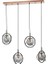 Avonni AV-60291-4Y-BSY Siyah Boyalı Modern Avize E14 Metal Cam 80X22CM 1