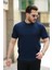 Erkek Bisiklet Yaka Jakarlı Kısa Kollu Tshirt 1