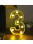 Giftmoda 3D Işıklı LED Sayı Dekoratif Aydınlatma Büyük Boy 3 1