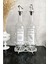 Jenisa Beyaz Standlı Akıtıcılı Şeffaf 750 ml Beyaz Etiketli Yağlık Yağdanlık 1