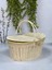 Kumaşlı Oval Piknik Sepeti 40 cm 1