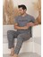 Dreamy Pamuklu Desenli Kısa Kollu Örme Erkek Pijama Takımı 1
