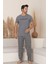 Dreamy Pamuklu Desenli Kısa Kollu Örme Erkek Pijama Takımı 2