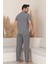 Dreamy Pamuklu Desenli Kısa Kollu Örme Erkek Pijama Takımı 3