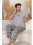 Dreamy Pamuklu Desenli Kısa Kollu Örme Erkek Pijama Takımı 1