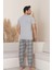 Dreamy Pamuklu Desenli Kısa Kollu Örme Erkek Pijama Takımı 3