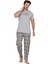 Dreamy Pamuklu Desenli Kısa Kollu Örme Erkek Pijama Takımı 5