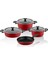 Cook 4'lü 7 Parça Granit Tencere Seti Kırmız 1