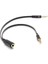 Heartz Aux To 2 Aux Kablo 3.5 mm Jack Girişini 2 Aux A Çeviren Kablo Mikrofon ve Kulaklık Çevirici 1