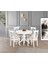 Beyaz Alaçatı Sandalye Soft-03 100*100+30 Fiskos Açılabilir Lake Masa Takımı 1