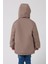 Spor Erkek Çocuk Taba Kürklü Su ve Rüzgar Geçirmez Kapüşonlu 3 Mont Parka 4