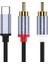 Usb Type-C To 2 Rca Ses Kablosu 3 Metre 1