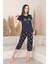 Dreamy Milan Bambu Likralı Desenli Kısa Kollu Kapri Pijama Takımı 2