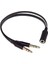 (1214) Aux To 2 Aux Kablo 3.5 mm Jack Girişini Çeviren Kablo Mikrofon ve Kulaklık Çevirici 1