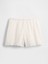 Kadın Beyaz High Rise Eyelet Easy Şort 3