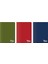 Meteksan Colors Ofis Serisi, A4 60 Yaprak Çizgisiz Karton Kapaklı Defter 3'lü Paket, Kırmızı, Navy, 1