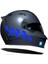Çınar Extreme Reflektif Mavi Damalı Kask Motosiklet Sticker Takımı 1