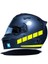 Çınar Extreme Şerit Tasarımlı Floresan Sarı Motosiklet Kask Sticker 1