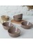 Keramika Mat Toprak Taupe Kristal Çerezlik/sosluk 12 cm 6 Adet 977 1