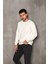 Erkek Ekru Renk Bisiklet Yaka Oversize Sweatshirt Unisex 6