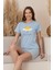 Dreamy Pamuklu Desenli Kısa Kollu Şortlu Kadın Pijama Takımı 1