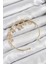 Pirinç Zirkon Taşlı Yıldız Model Gold Renk Charm Bileklik 1