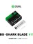 2uul DA18 Bb Shark Blade Serisi Yüksek Karbonlu Çelik No.11 Bıçak - 100 Adet 1