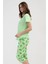 Pamuklu Kadın Kısa Kol Kaprili Pijama Takım , 408281 3