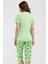 Pamuklu Kadın Kısa Kol Kaprili Pijama Takım , 408281 4