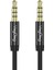 3.5mm Jack Trrs Hi-Fi Örgülü Aux Mikrofon Ve Ses Kablosu 2 Metre 1