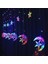 Kialed Perde LED Yıldız ve Ay Temalı Perde Işıkları, Pilli ve Usbli, Dekoratif Aydınlatma (Rgb) 1