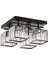Avonni AV-60230-4BSY Siyah Boyalı Modern Avize E27 Metal Kristal 40X40CM 1