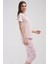 Pamuklu Kadın Kısa Kol Kaprili Pijama Takım , 408347 3