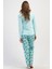 Pamuklu Kadın Uzun Kol Pijama Takım , 410019 4