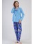 Pamuklu Kadın Büyük Beden Uzun Kol Pijama Takım , 410023 1