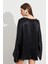 Kadın Siyah Oversize Gömlek ROP106 4