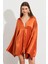 Kadın Turuncu Oversize Gömlek ROP106 1