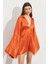 Kadın Turuncu Oversize Gömlek ROP106 2